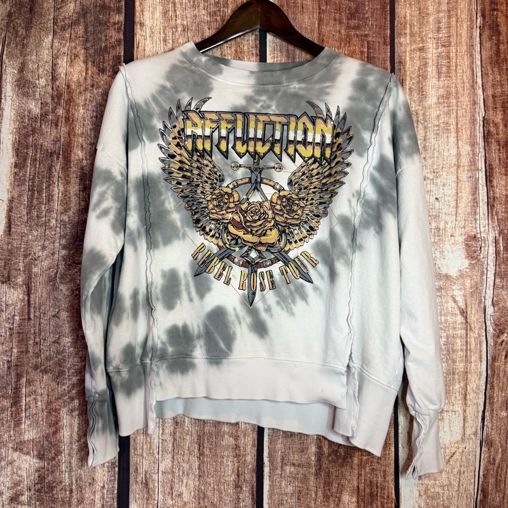 Affliction distressed oversized Sweatshirt